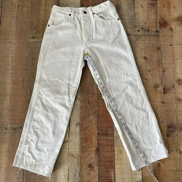 Vintage White Wrangler Womens Size 28 Denim Jeans - Picture 15 of 16